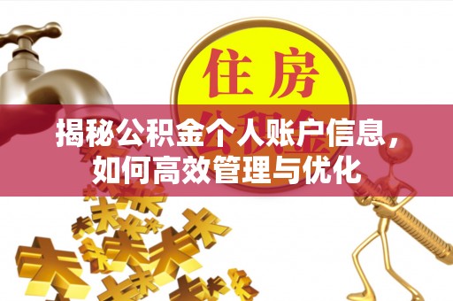 石阡揭秘公积金个人账户信息，如何高效管理与优化